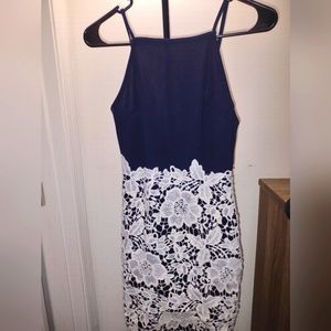 A lace embroided summer dress